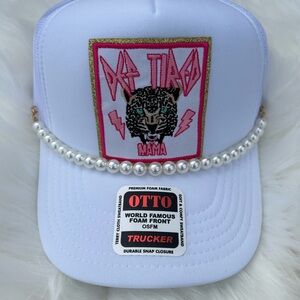 Def tired mama trucker hat🐆✨🩷